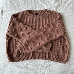 moon & madison Textured Knit Sweater in Blush